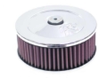 Picture of K&N Round - Red - Size 14in - 5.125in Neck Flange Custom Air Cleaner Assembly