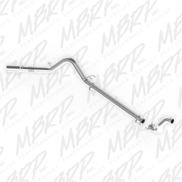 Picture of MBRP 08-10 Ford 6.4L F250/350/450 4 inch Filter Back Single Side Exit Aluminum and Down Pipe