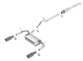 Picture of Borla 12-16 Jeep Wrangler 3.6L AT/MT 4DR 4WD S SQ RL AC SR 2.5in 2in TIP 3.5inx3.28in Black Chrome