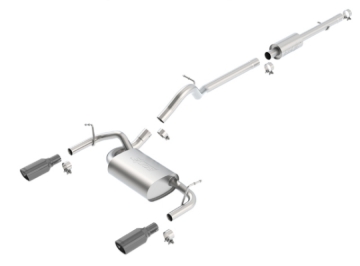 Picture of Borla 12-16 Jeep Wrangler 3.6L AT/MT 4DR 4WD S SQ RL AC SR 2.5in 2in TIP 3.5inx3.28in Black Chrome