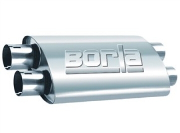 Picture of Borla Universal ProXS Muffler - Oval Dual/Dual Inlet/Outlet 2.5in Tubing 19inx4inx9.5in Case