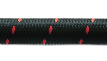 Picture of Vibrant -6 AN Two-Tone Black/Red Nylon Braided Flex Hose E85 Friendly (20ft Roll)