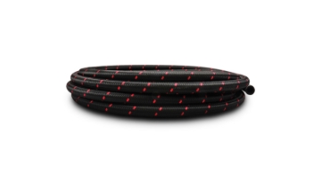 Picture of Vibrant -8 AN Two-Tone Black/Red Nylon Braided Flex Hose (5 foot roll)