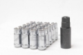 Picture of Wheel Mate Monster Open End Luc Nut Set of 20 - Silver 14x1.50