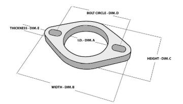 Picture of Vibrant 2-Bolt T304 SS Exhaust Flange (3in I.D.)