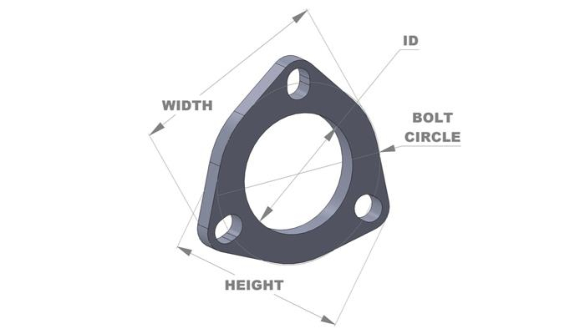 Picture of Vibrant 3-Bolt T304 SS Exhaust Flange (3.5in I.D.)