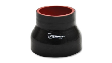 Picture of Vibrant 4 Ply Reinforced Silicone Transition Connector - 3in I.D. x 4in I.D. x 3in long (BLACK)