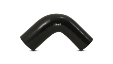 Picture of Vibrant 4 Ply Reinforced Silicone 90 degree Transition Elbow - 2.5in I.D. x 3in I.D. (BLACK)