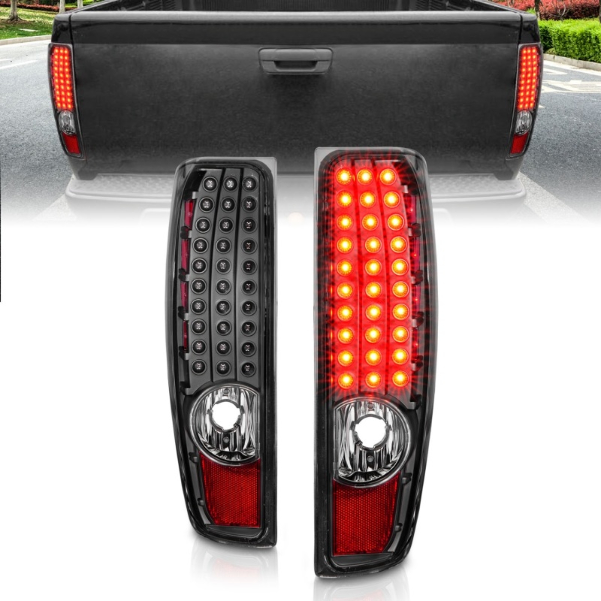 Picture of ANZO 04-10 Chevy Colorado LED Taillights G2 - Black