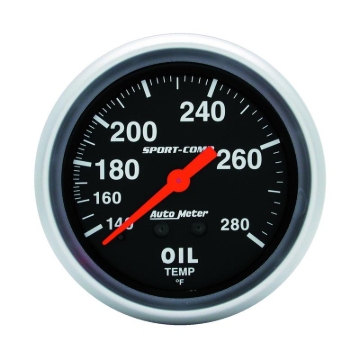 Picture of Autometer Sport-Comp 66.7mm 140-280 Degree F PSI Mechanical Oil Temperature Gauge