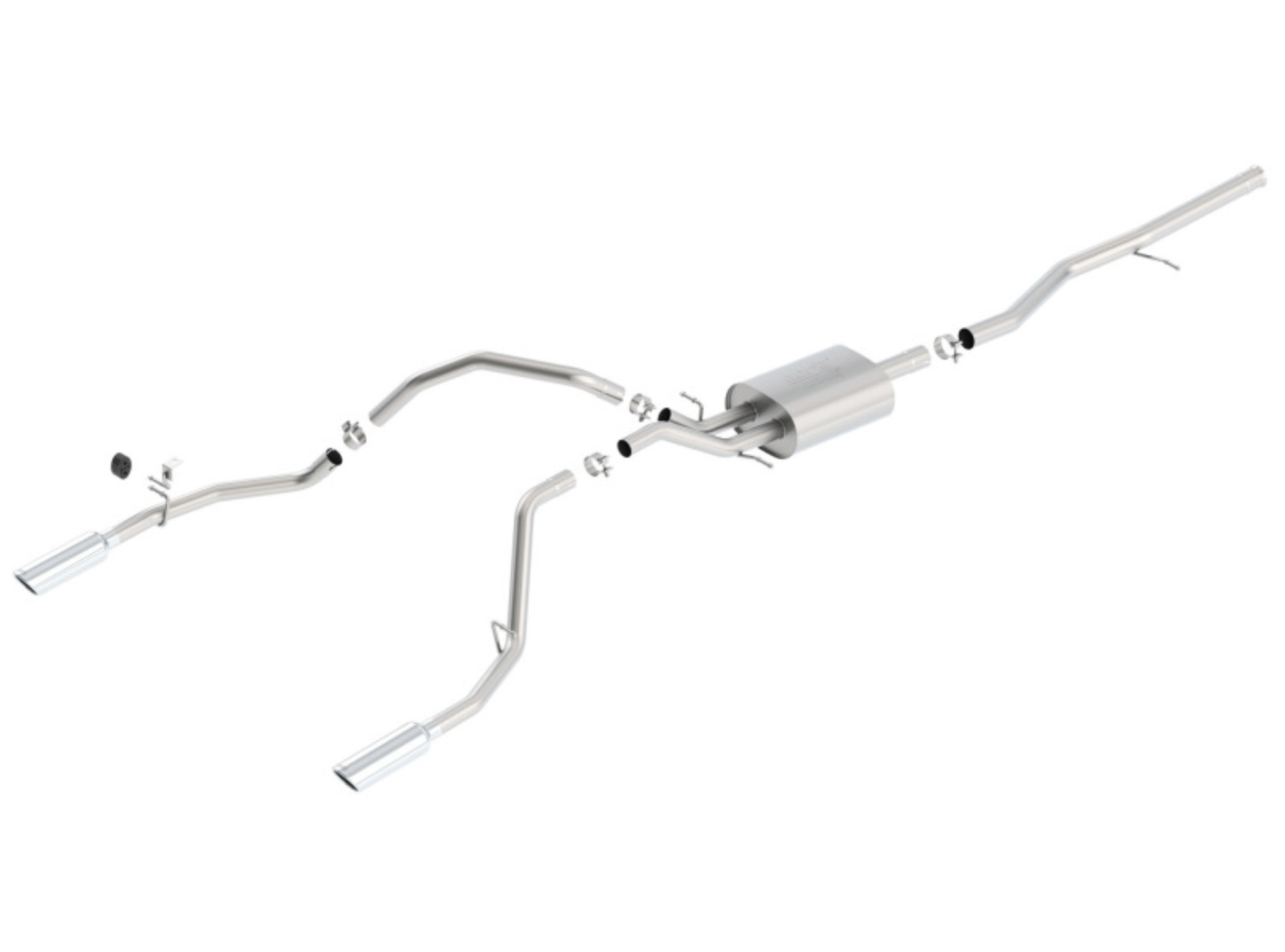 Picture of Borla 14 Silv/Sierra 1500 5.3L AT/MT Crew Cab STD Bed ATAK Cat-Back Exhaust