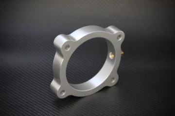 Picture of Torque Solution Throttle Body Spacer (Silver): Hyundai Genesis V6 3.8L 2013+