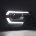 Picture of AlphaRex 12-15 Toyota Tacoma PRO-Series Projector Headlights Plank Style Alpha Black w/DRL