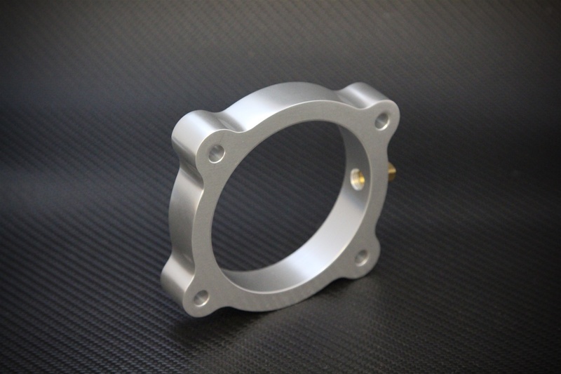 Picture of Torque Solution TQS TB Spacer-Silver Throttle Body Spacers - TS-TBS-021