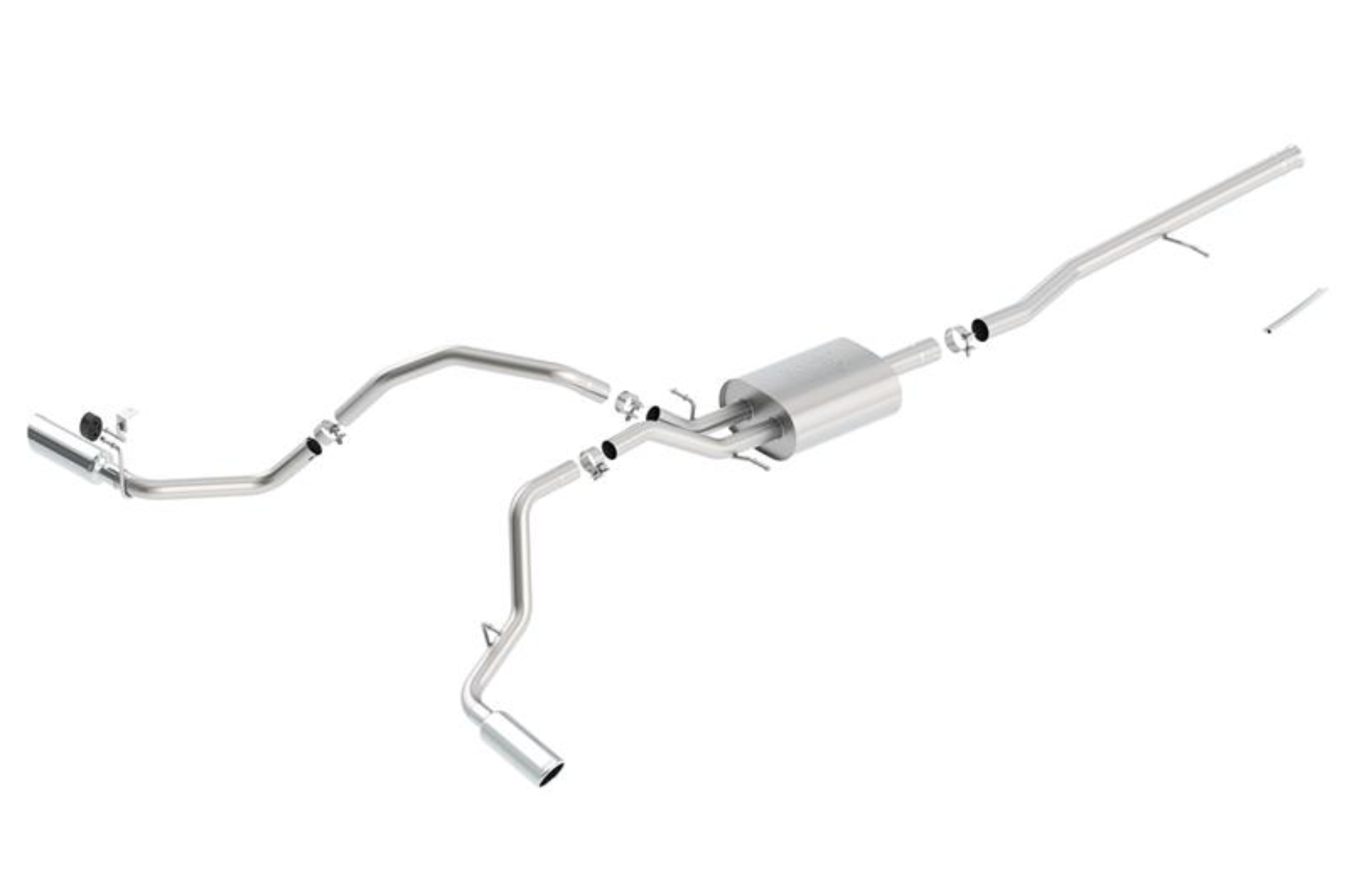 Picture of Borla 14 Silv/Sierra C/B Exhaust ATAK 1500 5.3L V8 AT/MT 2&4WD Ext Cab Split Side Exit
