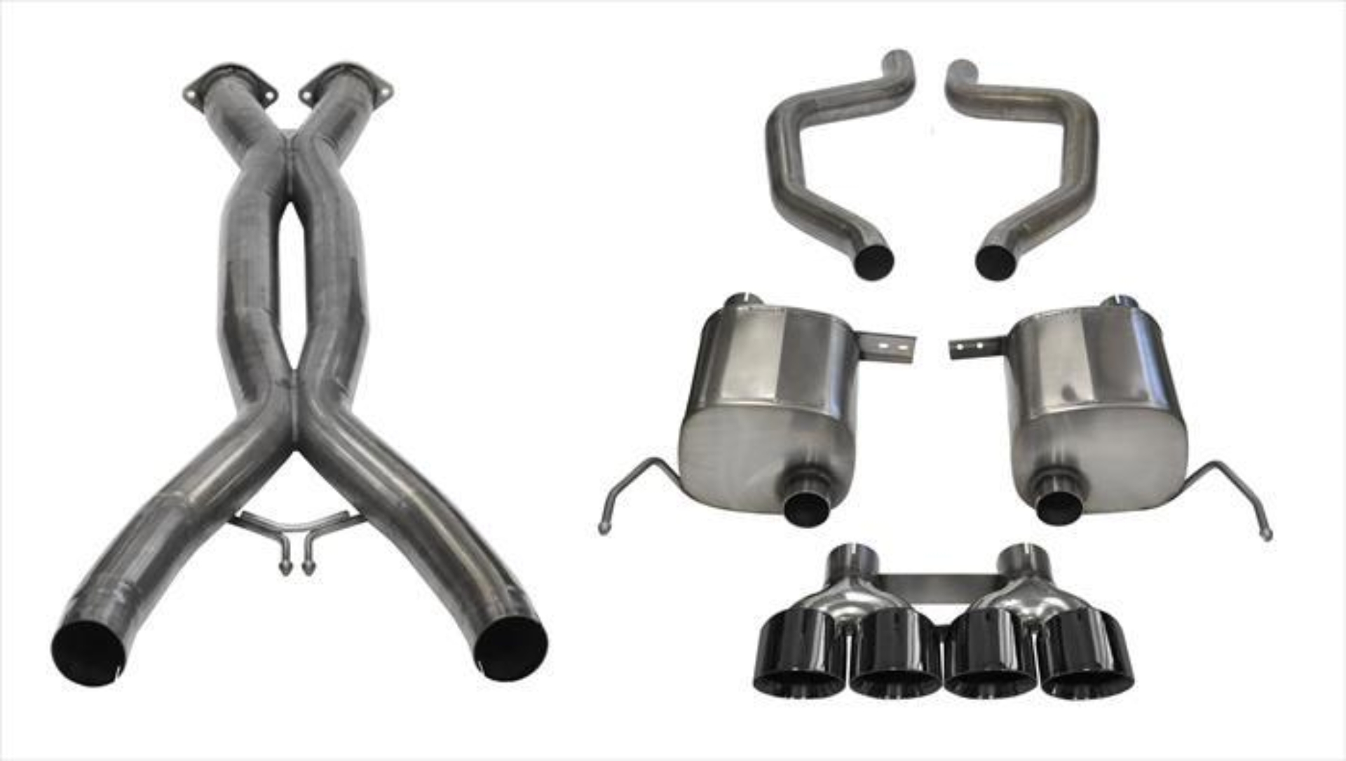 Picture of Corsa 15-19 Chevy Corvette Z06 3in Cat Back Exhaust Black Pro-Series Quad 4.5in Tip (Xtreme