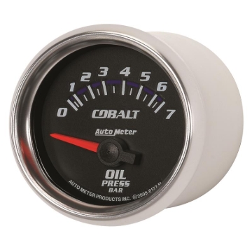 Picture of Autometer Cobalt 52mm 0-7 BAR Short Sweep Electric Oil Pressure Gauge