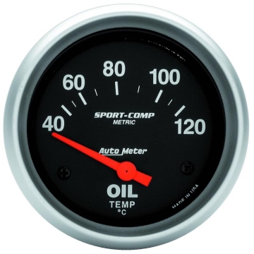 Picture of Autometer Sport-Comp 66.7mm 40-120 Deg C Short Sweep Electronic Oil Temperature Gauge