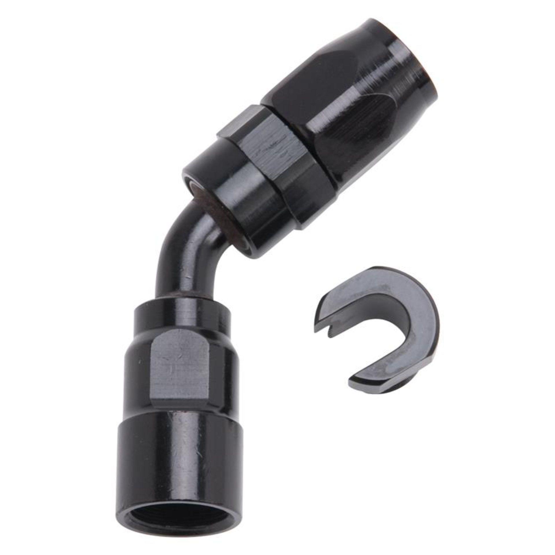 Picture of 6AN 45 Degree Female SAE Quick-Disconnect x 3/8" Tube Size WIth Black Finish