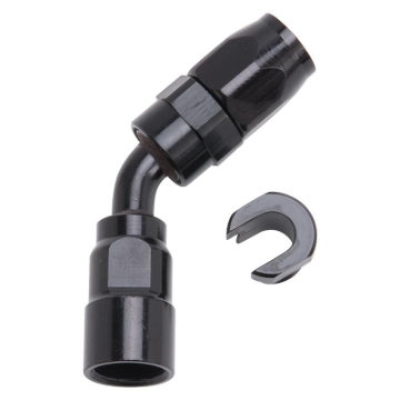 Picture of 6AN 45 Degree Female SAE Quick-Disconnect x 3/8" Tube Size WIth Black Finish