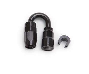 Picture of 6AN 180 Degree Female SAE Quick-Disconnect x 3/8" Tube Size WIth Black Finish