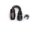 Picture of 6AN 180 Degree Female SAE Quick-Disconnect x 3/8" Tube Size WIth Black Finish