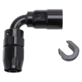 Picture of 6AN 90 Degree Female SAE Quick-Disconnect x 3/8" Tube Size WIth Black Finish