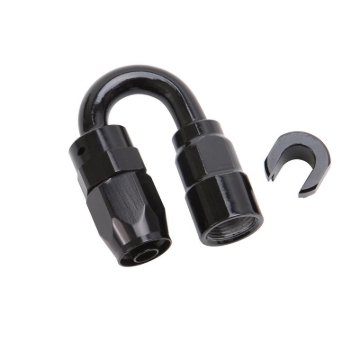 Picture of 6AN 180 Degree Female SAE Quick-Disconnect x 5/16" Tube Size WIth Black Finish
