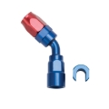 Picture of 6AN 45 Degree Female SAE Quick-Disconnect x 5/16" Tube Size WIth Red/Blue Finish