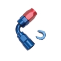 Picture of 6AN 90 Degree Female SAE Quick-Disconnect x 5/16" Tube Size WIth Red/Blue Finish