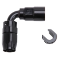 Picture of 6AN 90 Degree Female SAE Quick-Disconnect x 5/16" Tube Size WIth Black Finish