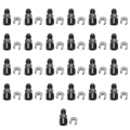 Picture of 6AN Male x 3/8" SAE Quick-Disconnect Female Threaded Cap Fitting, Black- 25 Pack