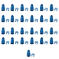 Picture of 6AN Male x 3/8" SAE Quick-Disconnect Female Threaded Cap Fitting, Blue - 25 Pack