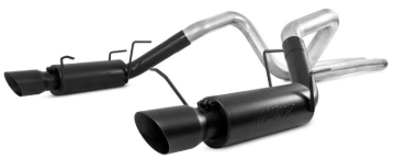 Picture of MBRP 11-14 Ford Mustang GT 5.0L 3in Cat Back Dual Split Rear Race Version 4in Tips - Black
