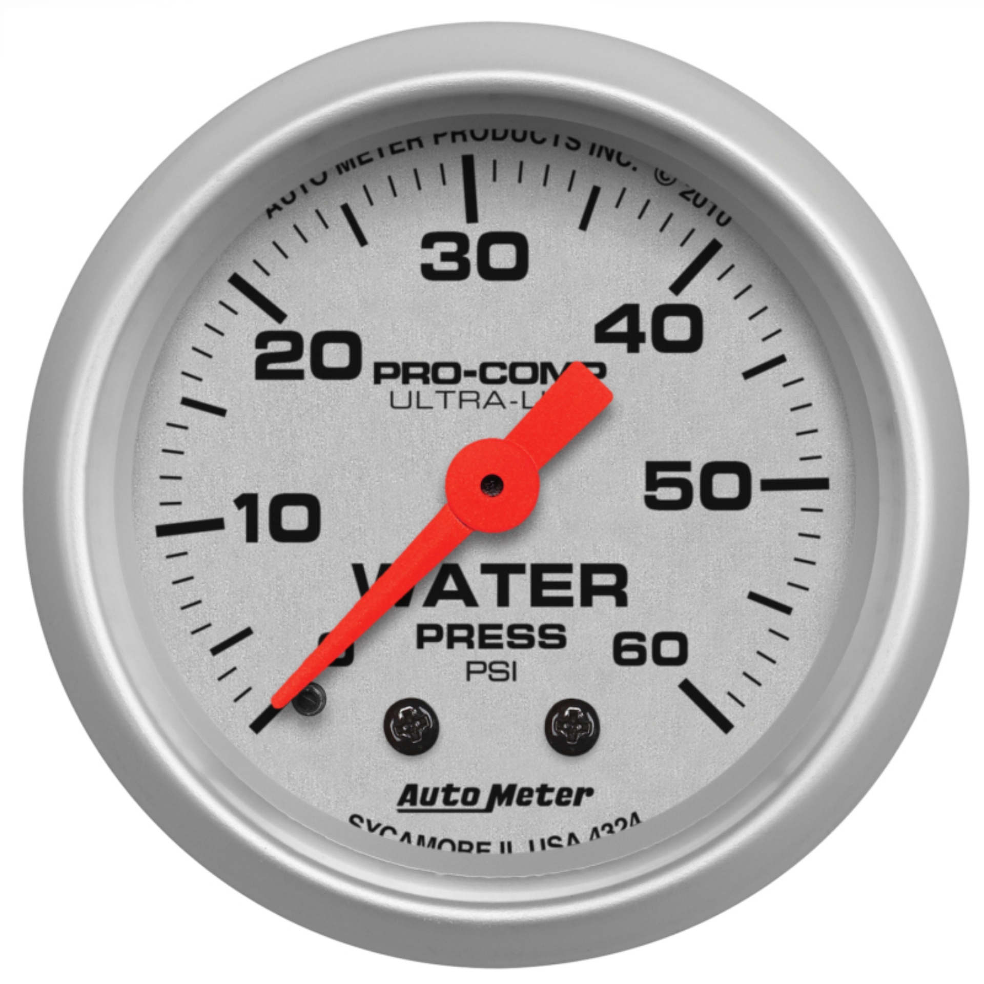 Picture of Autometer Ultra-Lite 52mm 60 PSI Mechanical Water Pressure Gauge