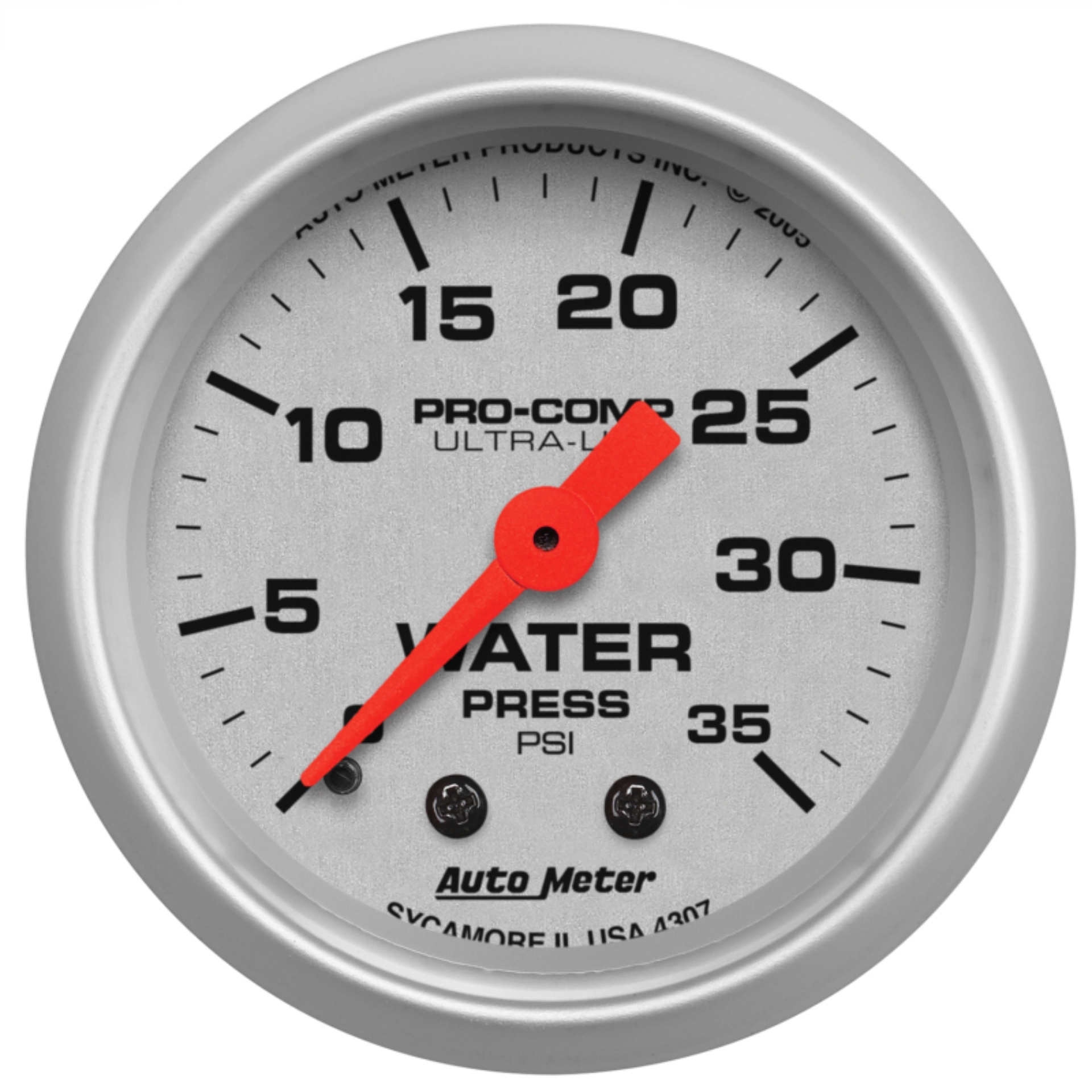 Picture of Autometer Ultra-Lite 52mm 35 PSI Mechanical Water Pressure Gauge