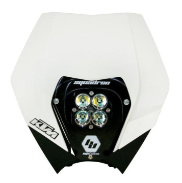 Picture of Baja Designs 08-13 KTM Headlight Kit AC w/ Headlight Shell White Squadron Sport