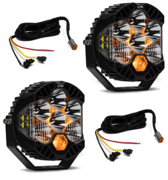 Picture of Baja Designs Jeep JL/JT Rubicon Steel Bumper LED Light Kit LP6 w/Upfitter