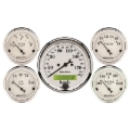 Picture of Autometer Old Tyme White 5 Pc Kit-Elec Speed(Km/H)/Elec Oil Press/Water Temp/Volt/Fuel Level