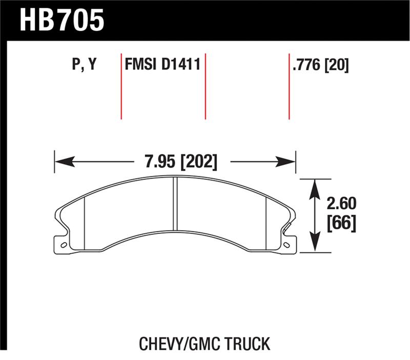 Picture of Hawk Performance HAWK Super Duty Brake Pad Sets Rear - HB705P.776