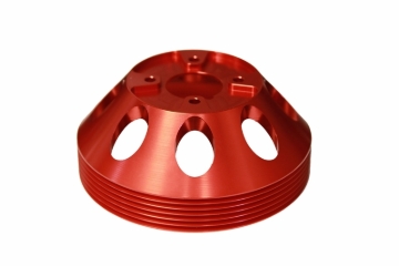 Picture of Torque Solution Lightweight Water Pump Pulley (Red): Hyundai Genesis Coupe 3.8 2010+