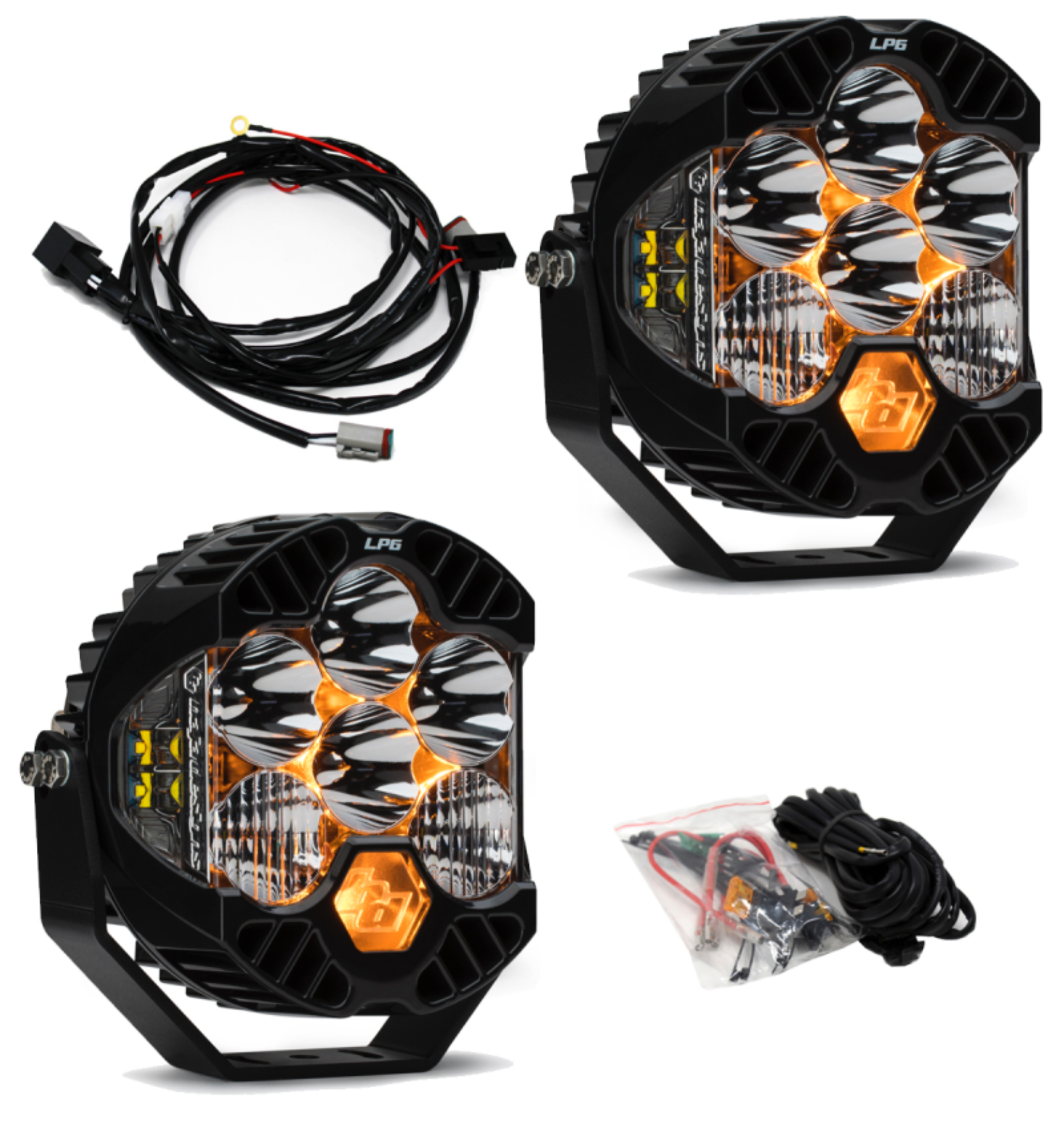 Picture of Baja Designs Jeep JL/JT Rubicon Steel Bumper LED Light Kit LP6