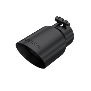Picture of MBRP Tip 3in Round x 4in Inlet OD Dual Walled Angled Black Tip - Fits all 3in Exhausts