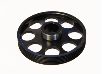 Picture of Torque Solution Lightweight Crank Pulley (Black): Hyundai Genesis Coupe 3.8 2010+