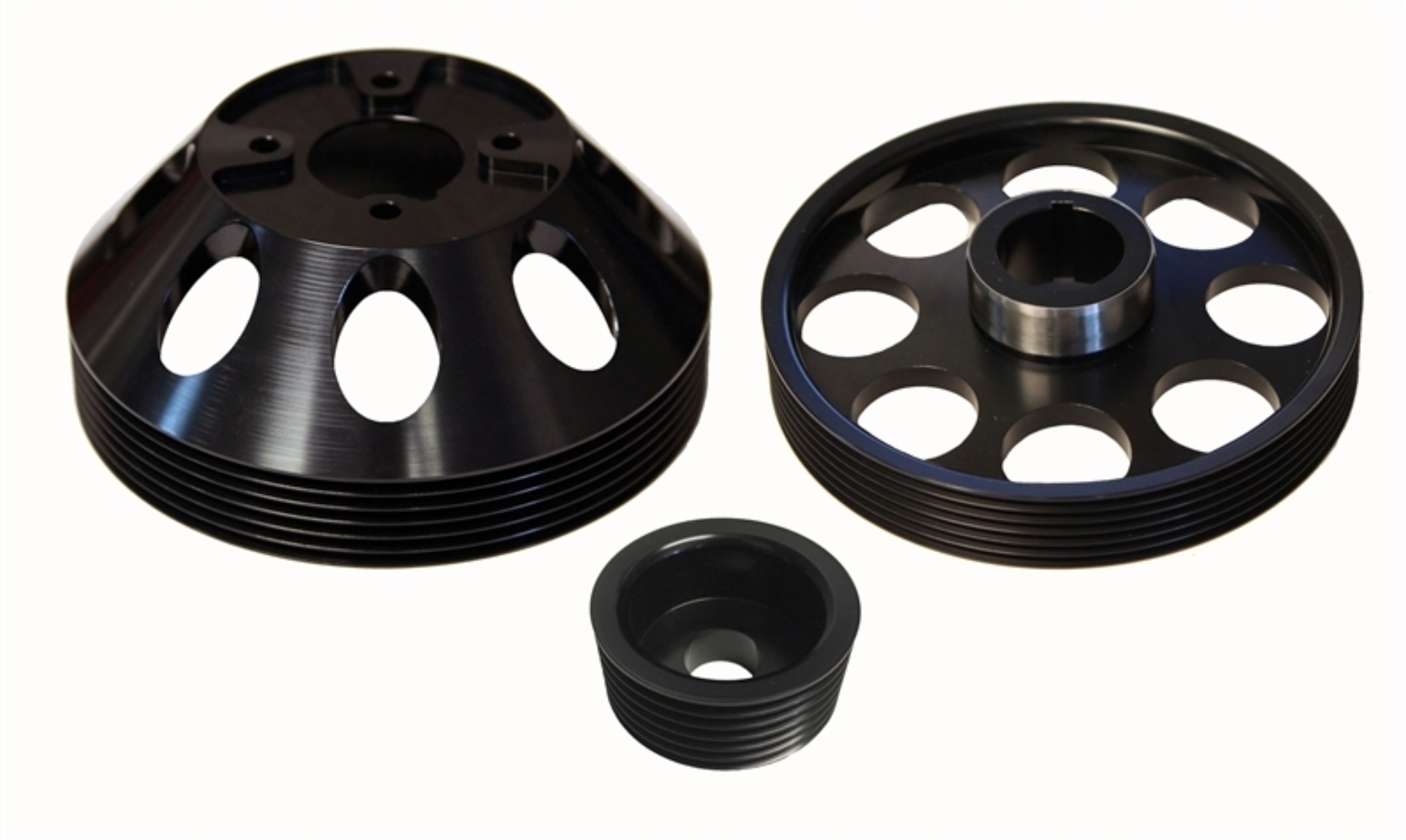 Picture of Torque Solution Lightweight WP/Crank/Alt Pulley Combo (Black): Hyundai Genesis Coupe 3.8 2010+