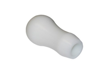 Picture of Torque Solution Delrin Tear Drop Tall Shift Knob (White): Universal 12x1.5