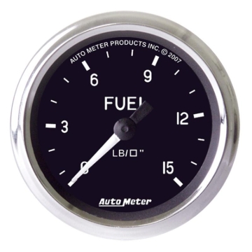 Picture of Autometer Cobra 2 inch 0-15 PSI w/ ISO Fuel Pressure Gauge