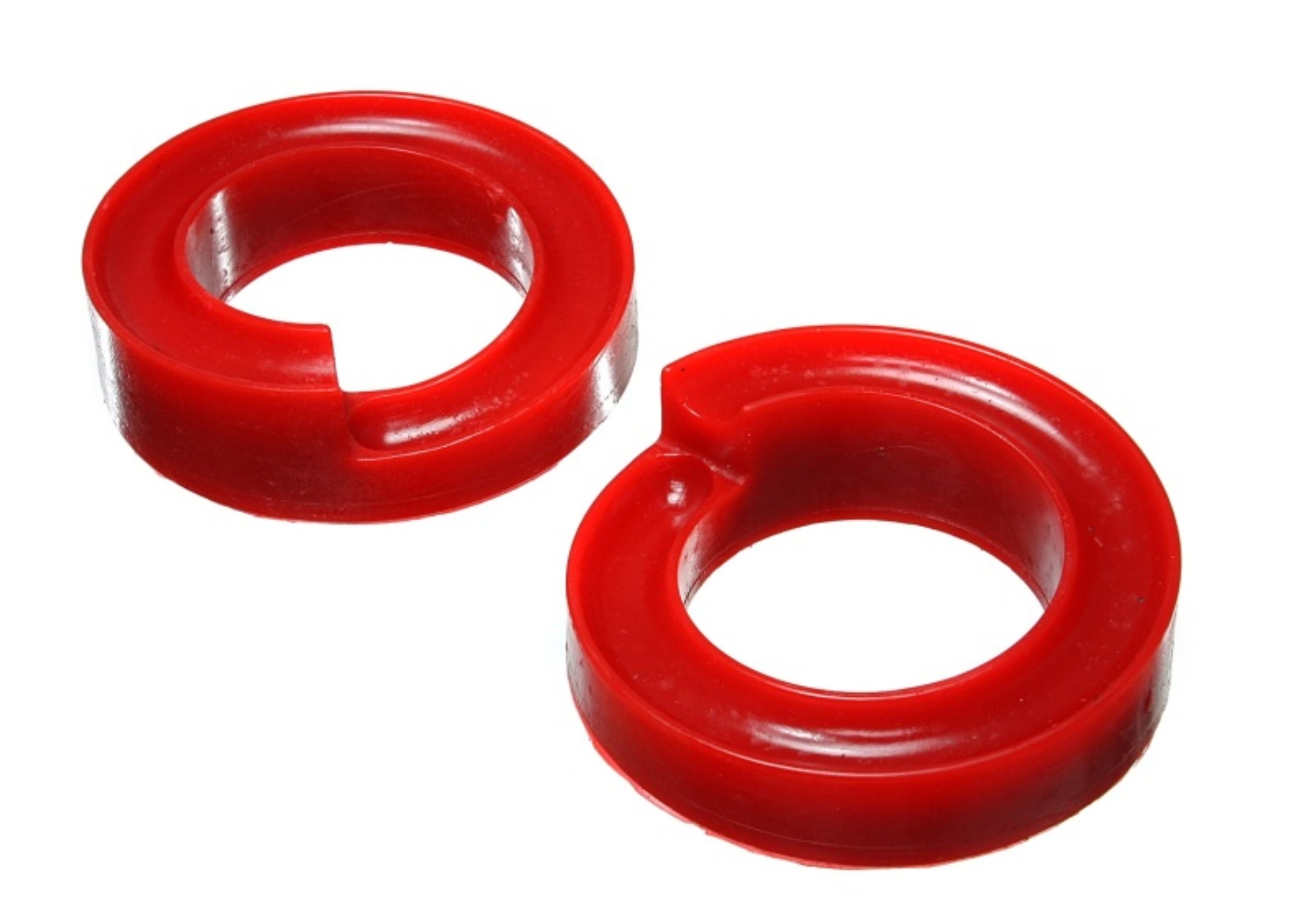 Picture of Energy Suspension 2005-07 Ford F-250/F-350 SD 2/4WD Front Coil Spring Isolator Set - Red