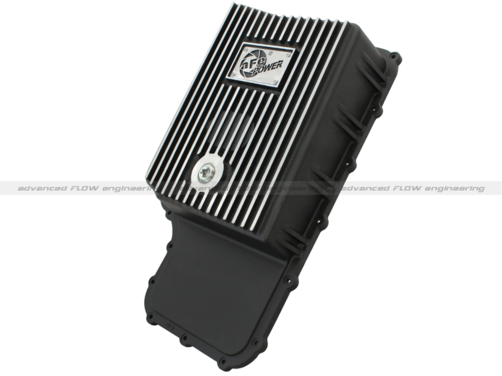Picture of aFe Power Transmission Pan Black Machined 11-14 Ford 6R140 Trucks V8 6.7L (td)