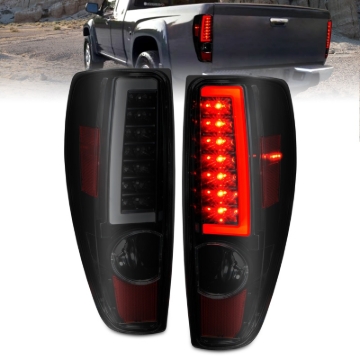 Picture of ANZO 2004-2012 Chevrolet Colorado/ GMC Canyon LED Tail Lights w/ Light Bar Black Housing Smoke Lens